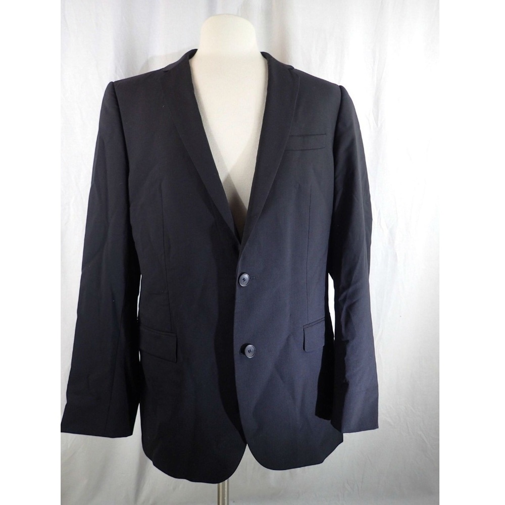 Hugo Boss Mens Sport Coat Jacket Black Sz 44L H113